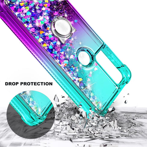 NZND Case for AT&T Radiant Max 5G, Cricket Dream 5G/AT&T Fusion 5G/Innovate 5G with Tempered Glass Screen Protector, Ring Holder/Wrist Strap, Spar...