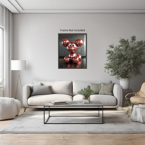 Posterizer 1 pcs-cute shiny balloon animal-dog-Kids Room Art-Gift for Daughter, Son, Kids-Decor for nursery toddlers kids room- unframed wall art...