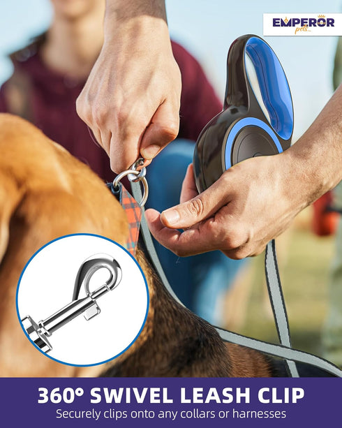 Retractable Dog Leash Add-On Accessory - Hand and Wrist Strap - for greater comfort, loosen Grip for your hands and better control - Classic Blue...