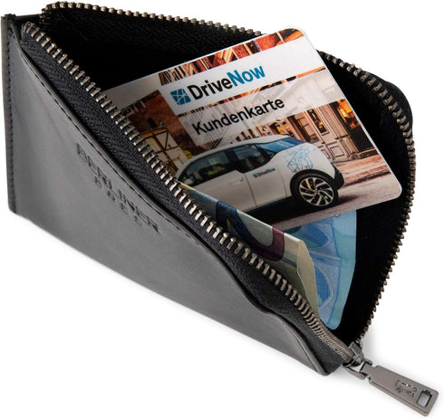Berliner Bags Premium Leather Coin purse Mark, Mini Wallet with Zipper for Men and Women...