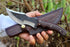 Tracker Knife with Sheath, Handmade Hunting Knife, Full Tang Camping Knife with Wooden Handle, Hand-forged Steel Blade Knife, Survival Knife...