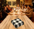 Iconikal 75-Count Black Gingham Disposable Paper Party Napkins, White Buffalo Plaid, Dinner Size...