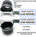 Flexible Rubber PVC Coupling Parallel with Stainless Steel Clamps, 4 inch, Black...