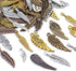 Aylifu 100 Pieces Mixed Colors alloy Angel Feather Wings Charms Pendants Jewelry Findings for DIY Necklace Bracelet...