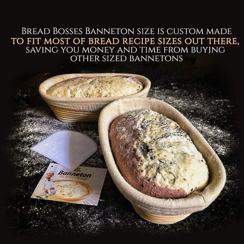Oval Bread Banneton Proofing Basket - 10 Inch Baskets Sourdough Brotform Proofing Basket Set Banaton Towel for Baking Oval Proofing for Sourdough ...