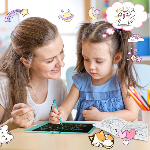LCD Writing Tablet, Doodle Board Toys Gifts for 3-8 Year Old Girls Boys, 10 Inch Colorful Electronic Board Drawing Pad for Kids, Gifts for Toddler...