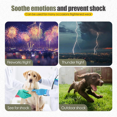 Dog Anxiety Vest Hoodie,Dog Thunder Jacket Anxiety Calming Vest with Hoodie Head Cover Sleeves,Dog Anxiety Relief Coat Hooded for Thunderstorm,Tra...