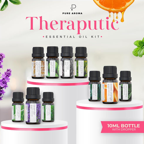 Essential Oils by Ultimate Aroma 100% Pure Therapeutic Grade Oils kit- Top Aromatherapy Oils Gift Set- Each Bottle 10ML...