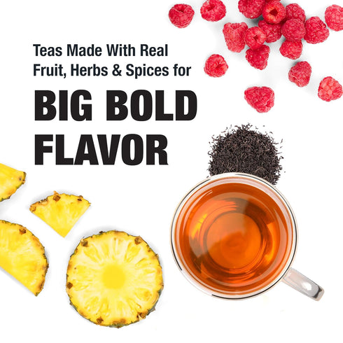 Tiesta Tea - Black Loose Leaf Tea Gift Box, 3 Pouches, High Caffeine - Hot & Iced Tea, Variety Pack with Chai, Fruit & English Breakfast Bags, Loo...