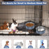 Dog Kennel Bowls for Crates, Hanging Dog Crate Water Bowls No Spill, 2 Pack Kennel Food Water Bowl Mountable Cage Accessories, Stainless Steel Pet...