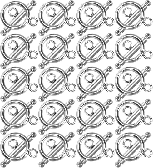 Stainless Steel OT Buckle, Necklace Toggle Clasps Standard Jewelry Connectors End Clasps T Bar Closure DIY Jewelry Making Supplies for Women Brace...