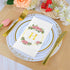 200 Gold Floral Monogrammed Disposable Napkins - Initial Letter B Paper Guest Hand Towels, Flower Monogram Dinner Napkins for Bathroom Wedding Bir...