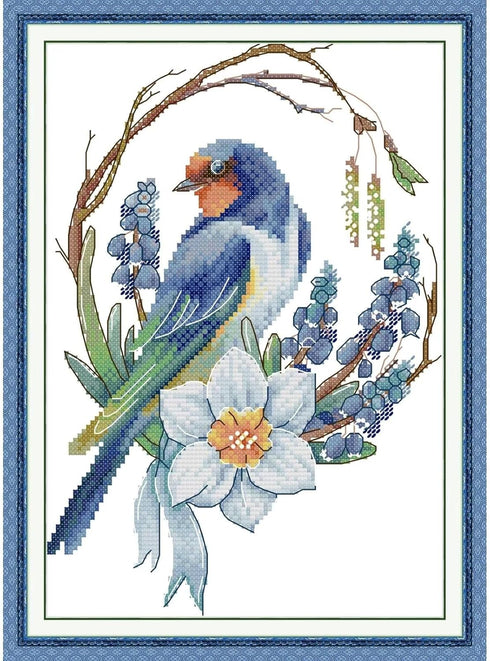 ITSTITCH Stamped Cross Stitch Kits - Full Range of Embroidery Patterns for Beginners or Adults,14 CT 2 Strands DIY Counted Needlepoint Arts Craft-...