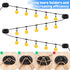 Saillong 4 Pack Hooks for Outdoor String Lights, Christmas Light Clips Weatherproof, Lights Hanger Hooks for Hanging Christmas Fairy Light, Cable,...