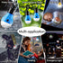 FLY2SKY Tent Lamp Portable LED Tent Lights Blue 4 Packs Hook Hurricane Emergency Lights LED Camping Lights Bulb Camping Tent Lanterns Camping Equi...