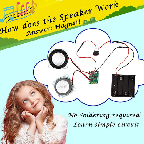STEM Gifts for Teen Girls Boys - Science Kits for Kids Age 8-10-12-14 Crafts for Girls| Toys Build Bluetooth Speaker Kit| 3D Puzzles DIY Electroni...