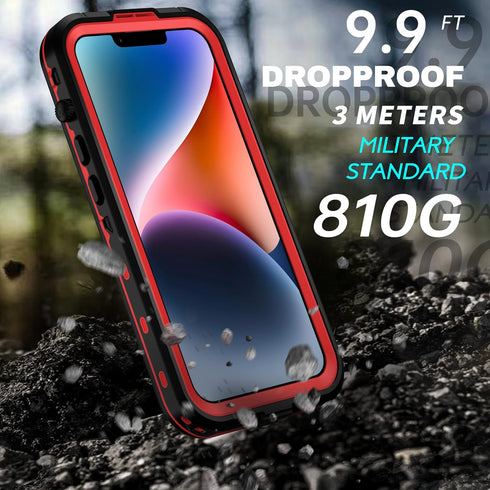 BEASTEK iPhone 14 Plus Waterproof MagSafe Case - TRE Series, Shockproof, Dustproof, IP68, Built-in Screen Protector, Anti-Scratch Magnetic Cover (...