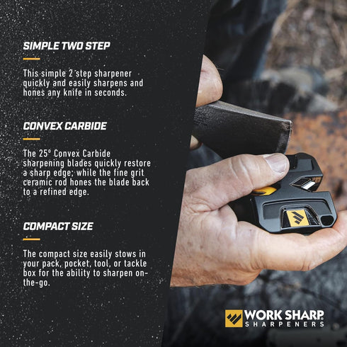 Work Sharp Portable Pivot Knife Sharpener, WSEDCPVT EDC, Black...