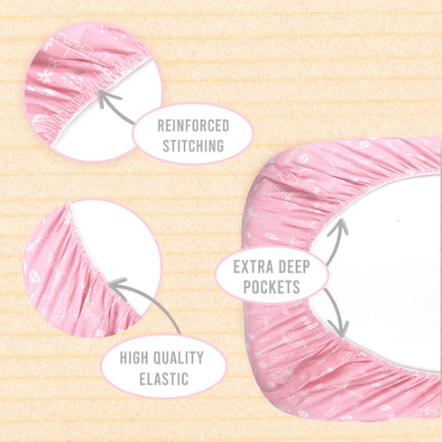 Bassinet Sheets Girl– 3-Pack Soft Fitted Bassinet Sheets, Organic Cotton, Breathable & Cozy, Fits 32x16x4 Inch Rectangle, Oval & Hourglass Mattres...