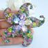 Sindary Charming 3.15" Austrian Crystal Starfish Brooch Pin Pendant BZ4824 (Gold-Tone Multicolor)...
