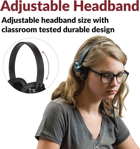 Cyber Acoustics USB Stereo Headphones for PCs and Other USB Devices in The Office, Classroom or Home (ACM-6005C)...