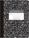 ROARING SPRING Hard Cover Composition Book, 9 3/4" x 7 1/2", College Ruled, 100 sheets, Black Marble Cover (77264)...