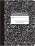 ROARING SPRING Hard Cover Composition Book, 9 3/4" x 7 1/2", College Ruled, 100 sheets, Black Marble Cover (77264)...