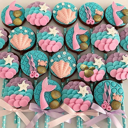 Marine Theme Cake Fondant Silicone Mold,Seashell, Conch, Starfish, Fish,Under the Sea Style Handmade Pastry Baking Molds for Cookie Chocolate Cand...