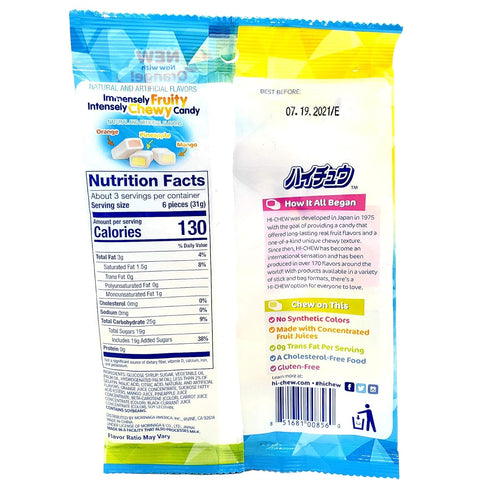 Hi-Chew Assorted Combo with Two 3.5-oz Packs including Tropical and Original...