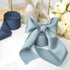 CT CRAFT LLC Frayed Satin Silk Ribbon 1.5" x 10 Yards x 3 Rolls Pearl Grey Dusty Blue Midnight Blue for Christmas Home Decor Gift Wrapping DIY Cra...