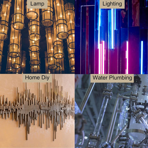 12" Clear Plastic Rigid Pipe 12mm x 15mm(1/2" x 0.6") Acrylic Tube Round Polycarbonate Tubing, [for Plumbing, Hydraulics, Pneumatics, Aquarium, DI...