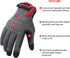 DULFINE Flex Grip Mechanic Work Gloves for Men,Black and Red Utility Safety Working Gloves Touch Screen,Excellent Grip,Ideal for Working on Cars a...