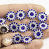50 pcs Rhinestone Embellishments Crystal Decoration Brooch Button Flatback DIY Craft for Flower Headband Dress Accessory 14mm (Blue)...