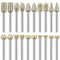 Diamond Grinding Burr Drill Bit Set for Dremel Rotary Tool 20Pcs Diamond Burr Bits with 1/8 Inch Shank Rotary Tool Accessories for Stone Glass Cer...