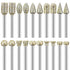 Diamond Grinding Burr Drill Bit Set for Dremel Rotary Tool 20Pcs Diamond Burr Bits with 1/8 Inch Shank Rotary Tool Accessories for Stone Glass Cer...