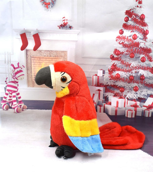 (Patent) Cute Mimicry Pet Talking Parrot Repeats What You Say Plush Animal Toy Electronic Parrot Plush Toy, Animal Toy, Talking Bird,Birthday Pres...