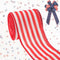 Independence Day Ribbon for Tree, Red and White Ribbons Wired Vertical Stripe Fabric Ribbon Gifts Wrapping DIY Crafts Wreath Garland Making Xmas T...