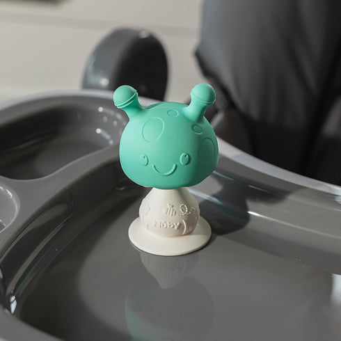 Nuby Super Soft Silicone Teether with Suction Base - Visually Stimulating and Easy to Grasp Toy for Baby Teething Relief - 3+ Months...