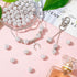 50 Pcs 10mm Rhinestone Beads for Jewelry Making, Sparkle Silver Clay Crystal Beads Round Polymer Balls for Women DIY Bracelet Necklace Earring Jew...
