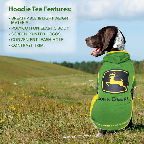 Pets First John Deere Dog Hoodie T-Shirt,Medium. Warm Pet Clothing with Hood for Pets,Dogs,Cats,Puppies,Kittens. Soft,Durable Pet Hoody CAT Tee Sh...