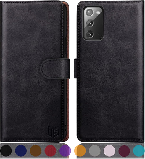 SUANPOT for Samsung Galaxy Note 20 5G 6.7" with RFID Blocking Leather Wallet case Credit Card Holder, Flip Folio Book Phone case Shockproof Cover ...