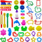 FRIMOONY Plastic Dough Tools, Various Animal Molds, Rolling Pins, for Creative Dough Cutting, 45 PCS...