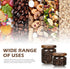 1 PC Small Glass Storage Jars with Airtight Lids, 10 fl oz (300ml) coffee container with Wooden Lid, Glass Pantry Canister for Beans, Rice, Sugar ...