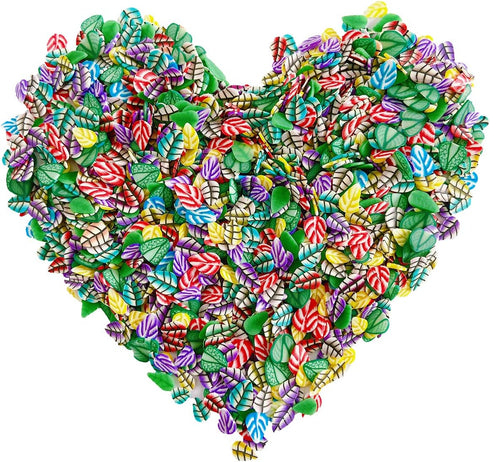 3000 PCS Nail Art Slices Polymer Slices DIY Nail Art Supplies Making Kit Decoration Arts Crafts(Leaves Slices)...