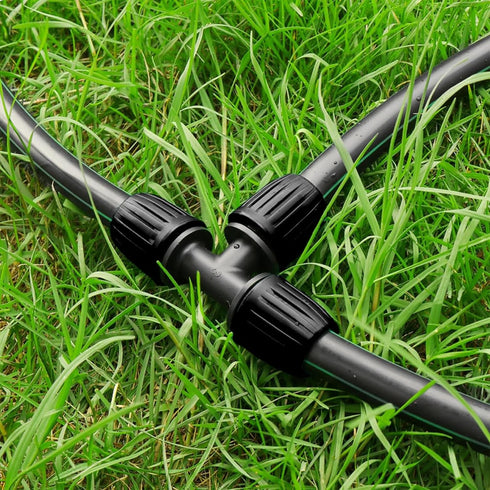 Drip Irrigation Fittings for 1/2 Inch Drip Tubing (1/2" ID x 0.65" OD)?1/2'' Drip Line Tees Anti-drop Locked Nut Barbed Tee Connectors Garden Irri...