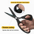 Damita Sharp Sewing Scissors 8.5" Heavy Duty Fabric Cutting Scissors, Black Titanium Coating Premium Forged Utility Scissors With TPR Grip Handles...