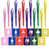 Unbreakable PVC Hall Pass Lanyards,Mlife School Passes Set for Teachers 12 Pack Hall, Bathroom, Library, Office and Nurse Classroom School Supplie...