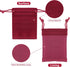 G2PLUS Red Velvet Jewelry Pouches, 20PCS Small Velvet Gift Bags with Drawstring, Wine Red Christmas Gift Bags for Wedding Favors, Candy Bag, Party...