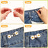 6 Sets Pant Waist Tightener Adjustable Waist Buckle No Sewing Required Jean Buttons for Loose Jeans Daisy Flower Pants Button Tightener...