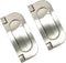Recessed Type Furniture Wardrobe Drawer Pull Handle Silver Flat Cabinet Flush Ring Pull 2pcs...